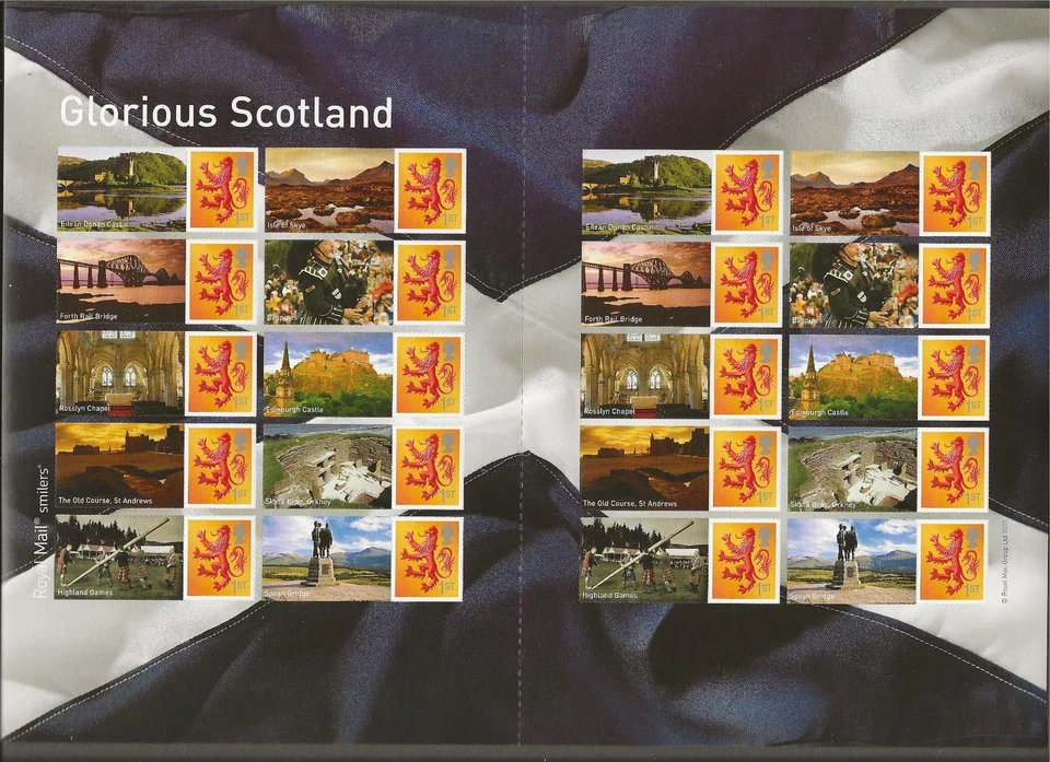 Great Britain mint never hinged smiler sheet Glorious Scotland[ 158 - Image 1 of 1