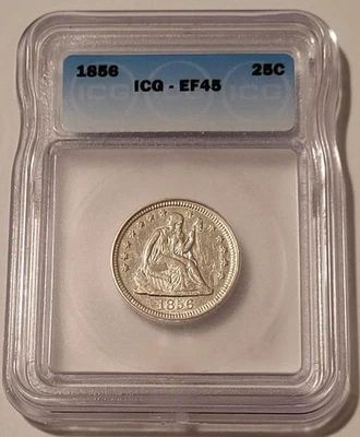 1856 Seated Liberty Quarter XF45 ICG - Image 1 of 4