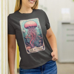The Jellyfish Tarot Card Shirt, Ocean Marine Biologist - Picture 1 of 15