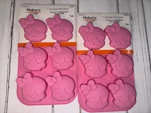 Juego de 2 moldes de silicona para hornear Halloween esqueleto azúcar calaveras arcos fabricación - Imagen 1 de 4