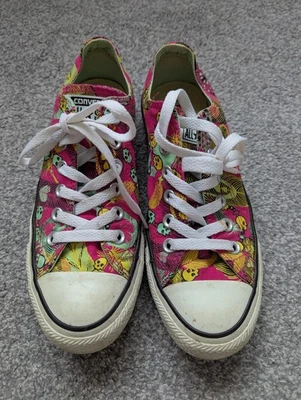 Converse Chuck Taylor All Star Low Top  Skulls Floral Tropical Print Sneakers  - Image 1 of 4