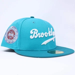 NWT 1/2 Teal Brooklyn Dodgers 1942 All Star Game 59fifty New Era Fitted Hat Cap - Picture 1 of 6