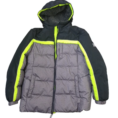 Zero Xposur Boy's Coat Jacket Size 14-16 XL Black Grey Green Hooded Polyester - Image 1 of 4