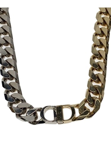 Collana Christian Dior CD ICON catena maglia combinazione girocollo argento x oro