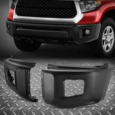 Para 14-21 Toyota Tundra tampas de para-choque dianteiro pretas sem par de furos de sensor de estacionamento - Imagem 1 de 4