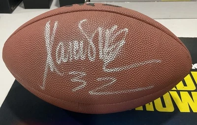 Balón de cuero oficial de la NFL Wilson firmado por Marcus Allen SIN CERTIFICADO DE AUTENTICIDAD Raiders Salón de la fama Foto 1 de 3