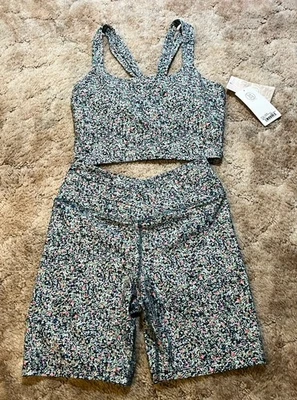 SAGE COLLECTIVE Medium 2 Piece Bralette Sport Bra & Yoga Short Set - Image 1 of 4