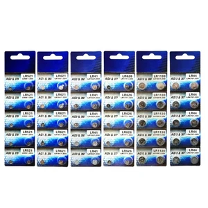 AG3/LR41 AG4/LR626 AG13/LR144 AG10/LR1130 Alkaline Battery 1.55VButton Batteries - Picture 1 of 14