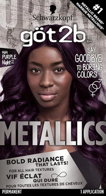 Got2b Metallics Permanent Hair Color, M64 6.1 Fl Oz (Pack of 1), Purple Night  - Image 1 of 4