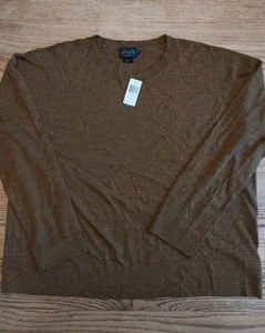 NWT Pendleton 100% Merino Wool Crewneck Sweater Brown Mens Sz XL $109 - Picture 1 of 5