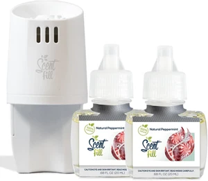 100% natürlicher Pfefferminz Plug in Lufterfrischer, Duftöl Nachfüllpackungen, 2 Nachfüllpackungen + - Bild 1 von 12