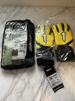 Rinat Egotiko Stellar Turf IF Goalkeeper Gloves Yellow HG+ SIZE 6 Brand New - Image 1 of 2