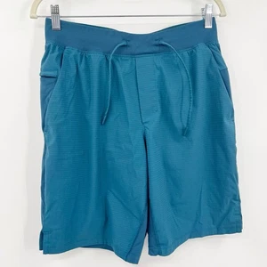 Men's Lululemon T.H.E Short 9" Pique Mesh Medium Teal Lined Shorts Athletic - Picture 1 of 7