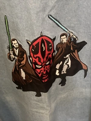 NWT Lee Sport Vintage 90s STAR WARS Embroidered Button Down Denim Shirt Mens 2XL - Image 1 of 4