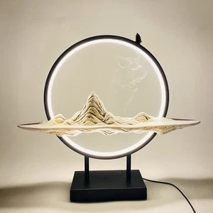 Bruciatore di incenso aromaterapia back flow cremagliera decorazione casa luce led montagne - Foto 1 di 14