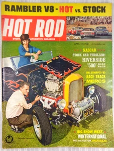 Hot Rod Magazine April 1963 Vol 16 No 4 NHRA Drag Racing Ramber V8 NASCAR VG! - Picture 1 of 3