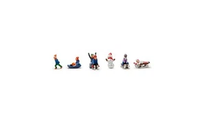 A2221 Woodland Scenics N Gauge Children Sledding - Picture 1 of 1