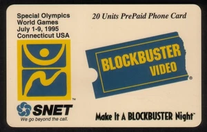 20u Blockbuster Video & Special Olympics World Games (Juli 1995) Telefonkarte - Bild 1 von 2