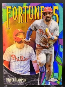 Bryce Harper Fortune 15 2025 Topps Chrome #F15-6 Philadelphia Phillies Baseball - Picture 1 of 2