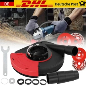 2x Diamantschleiftopf 125 Premium Estrich Beton+Absaughaube f. Winkelschleifer~ - Bild 1 von 21