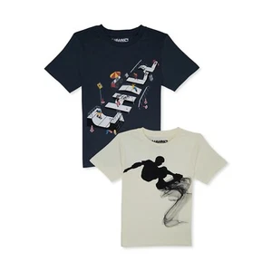 Tony Hawk Boys Short Sleeve Graphic T-Shirt, 2 Pack, Size L (14/16) - Picture 1 of 3