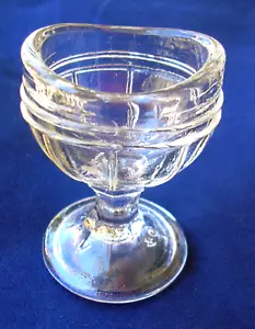Vintage Klarglas Fuß Standfuß Augenspülbecher, gemarkt 46-A-18 USA #21 - Bild 1 von 6