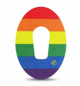 ExpressionMed CGM Tape - WATERPROOF RAINBOW FLAG G6 ADHESIVE PATCH - Picture 1 of 3