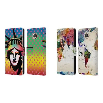 MARK ASHKENAZI POP CULTURE LEATHER BOOK WALLET CASE COVER FOR MOTOROLA PHONES - Image 1 of 4