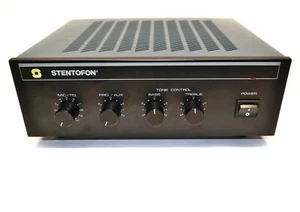 Stentofon PA Amplifier/Mixer 18030 30W RMS Portable 12V DC / 120 VAC  *TESTED* - Picture 1 of 6