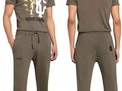 Pantalones deportivos Roberto Cavalli Firenze Logo Pantalones de chándal Manguera de salón Pantalones deportivos XL Foto 1 de 4