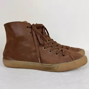 SeaVee's Army Issue High Burnished Leather Sneakers - Picture 1 of 8