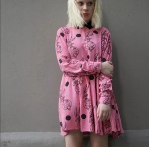 Lazy Oaf Babydoll Dress Size S M Oversized Pink Looney Tunes Bugs Tunic - Picture 1 of 8
