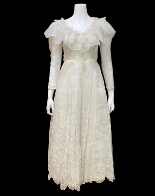 Vestido de Novia De Colección Gunne Sax Romántico Renacimiento Victoriano Encaje McClintock Foto 1 de 4