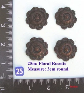 TÍTULO: 25M "4 Rosetas Circulares" Caja Reloj/Mueble Hágalo Usted Mismo - Imagen 1 de 1