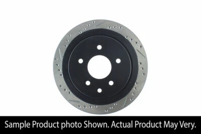 StopTech Sport Drilled Slotted Brake Rotor Rear Right for Nissan 350Z 370Z 06-19 - Image 1 of 4