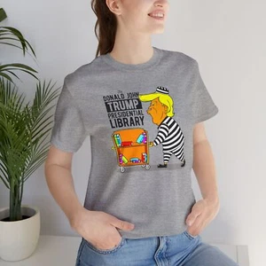Donald Trump Felon Go to Jail 34 Felony Counts Unisex T-Shirt Maga Moron Gift - Picture 1 of 13