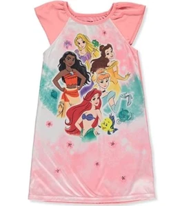 Disney Princess Kids Girls Sizes 4-8 Night Gown Pajama Dress - Picture 1 of 3