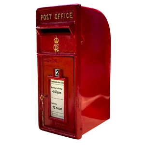 Royal CR III Post Box Mailbox in Red Cast Iron - Wall Mounted or Standing - Picture 1 of 9