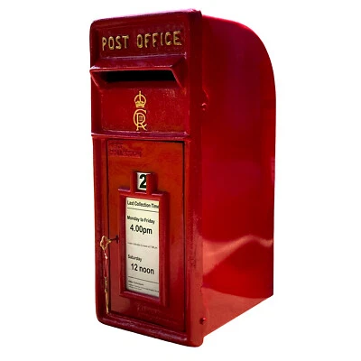 Royal CR III Post Box Mailbox in Red Cast Iron - Wall Mounted or Standing - Image 1 of 4