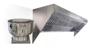 Mobile Kitchen Low Profile Exhaust Hood System, 6' Hood, Fan, and Duct - Picture 1 of 7