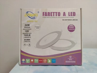 Faretto a LED slim DRIWEI 24W 4000K bianco naturale 1940 lumen - Immagine 1 di 3