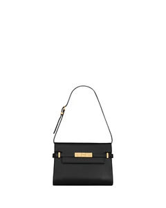 SAINT LAURENT Manhattan Box Small $3100 Black Leather Shoulder Bag New - Picture 1 of 5