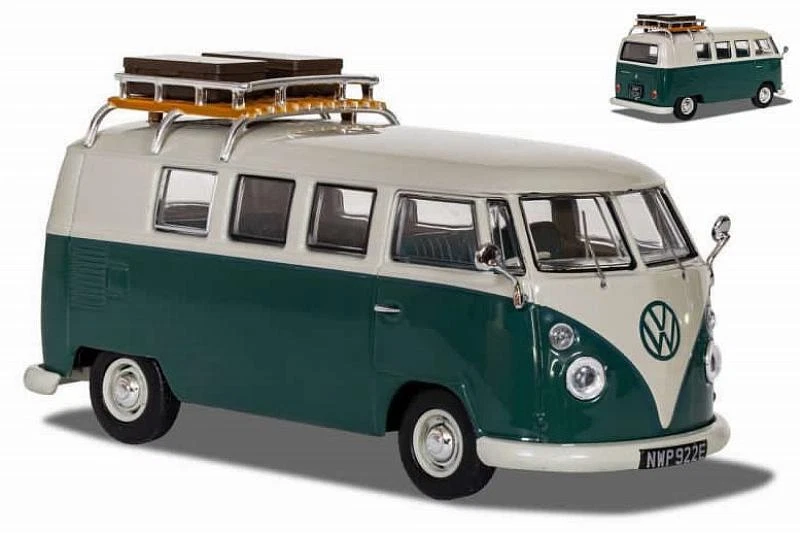 Volkswagen Camper Typ2 Pearl White/Velvet Green 1:43 VANGUARDS VA14500 - Immagine 1 di 1