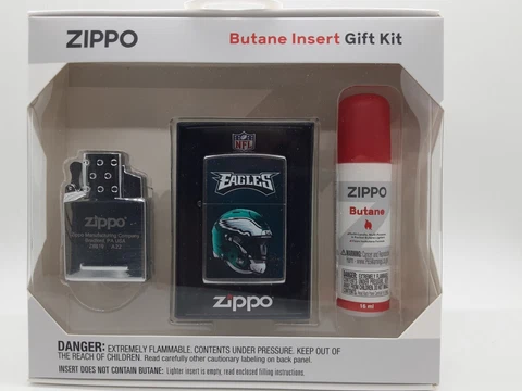 Zippo NFL Helmet Design Double Torch Butane Lighter Gift Set Choose Your Team Cover