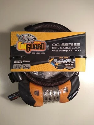 OnGuard OG Series Model 4613 Light-up Key Coil Cable Lock Bike Bicycle BRAND NEW - Image 1 of 4