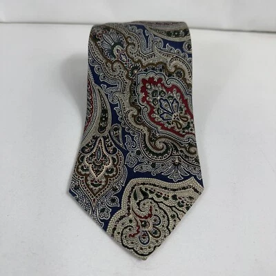 De Colección Polo Ralph Lauren Corbata Cuello Estampado Paisley 100% Seda Hecha a Mano en EE. UU. Foto 1 de 4