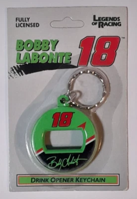 1998 Vintage Legends of Racing Bobby Labonte 18 Bottle Opener Keychain Nascar - Image 1 of 2