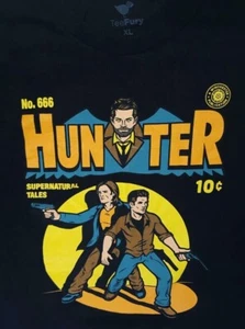 Hunter Comic Tee Fury Men's XL Supernatural Black Graphic T-shirt - Picture 1 of 7