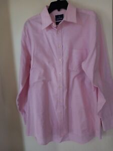 Stafford Dress Shirt Men 17 34/35 Pink Wrinkle Free Oxford