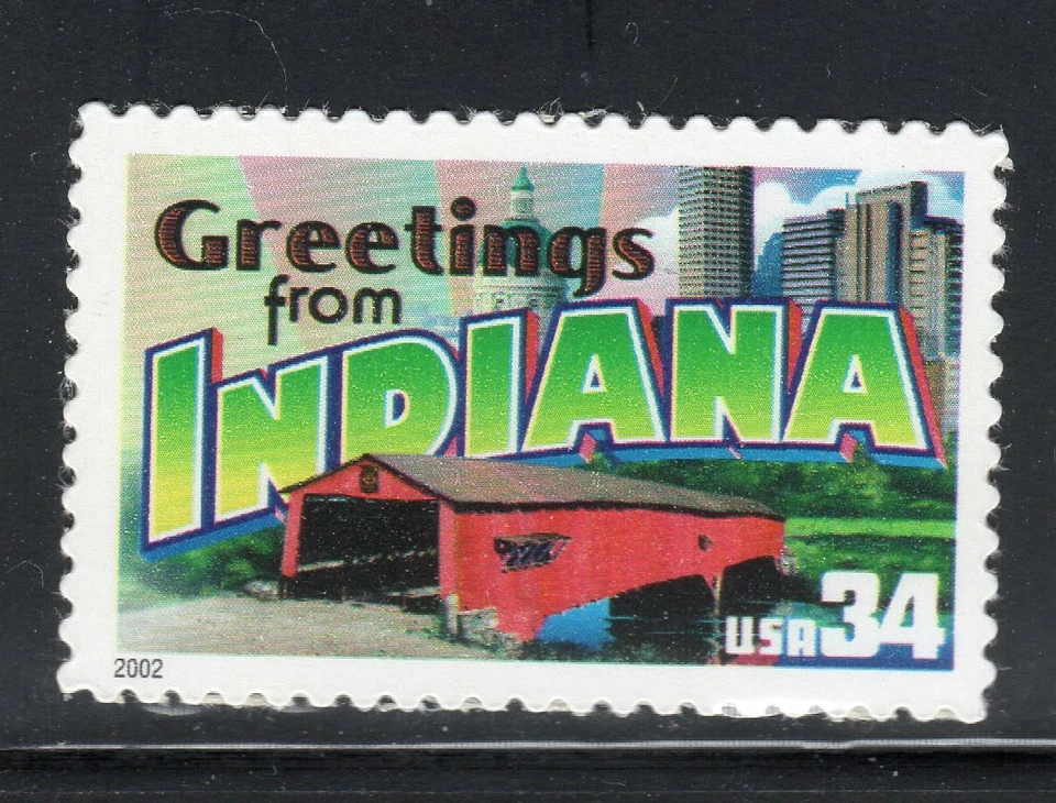 3574 * ПОЗДРАВЛЕНИЯ С ИНДИЕЙ * почтовая марка США как новая без наклеек и следов  - Изображение 1 из 1